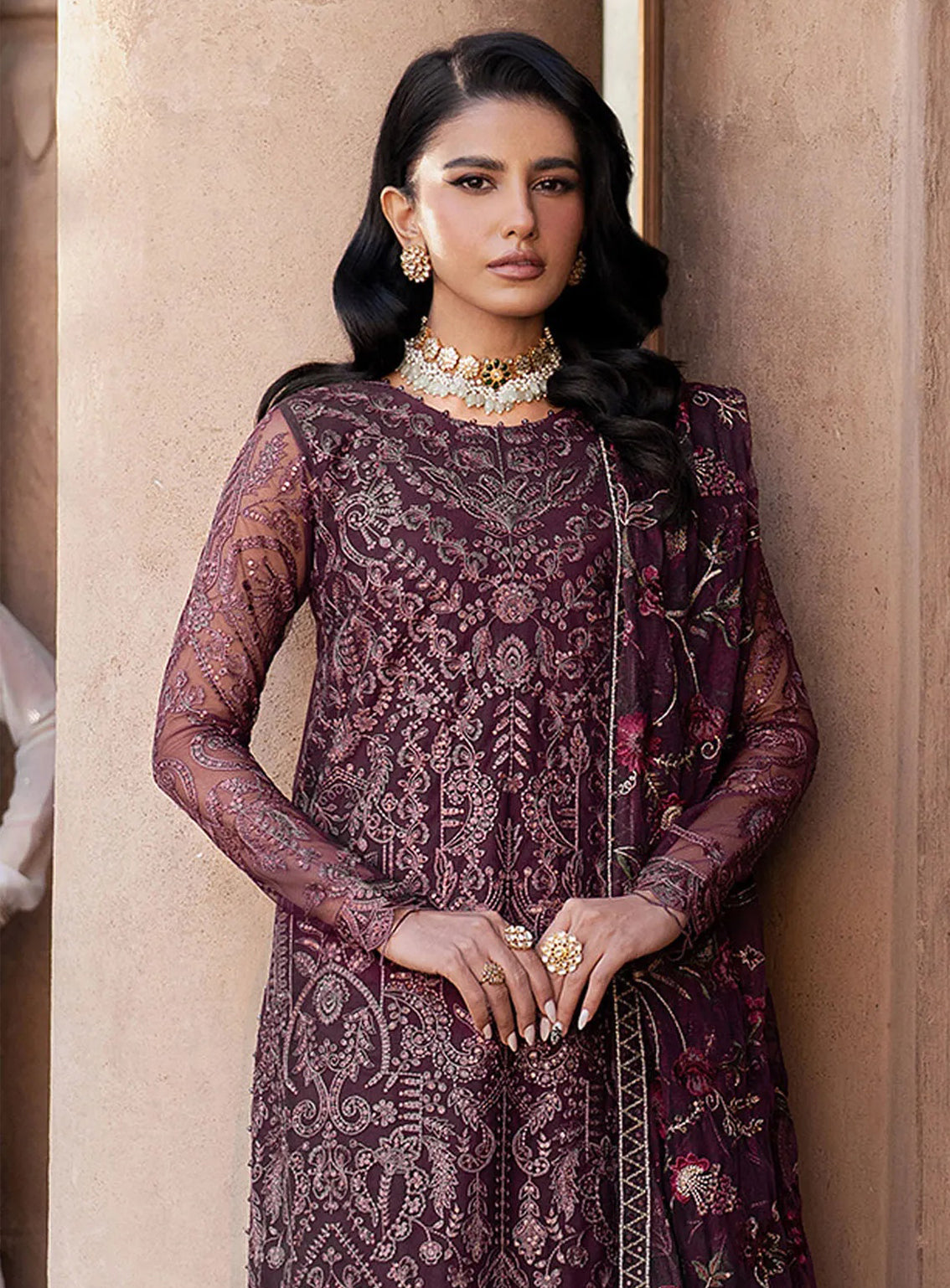 Shehnai By Zarif Embroidered Net 3 Piece Unstitched Suit AF24SLWE D-ZS-10 SEMRIA Shehnai By Zarif Embroidered Net 3 Piece Unstitched Suit AF24SLWE D-ZS-10 SEMRIA