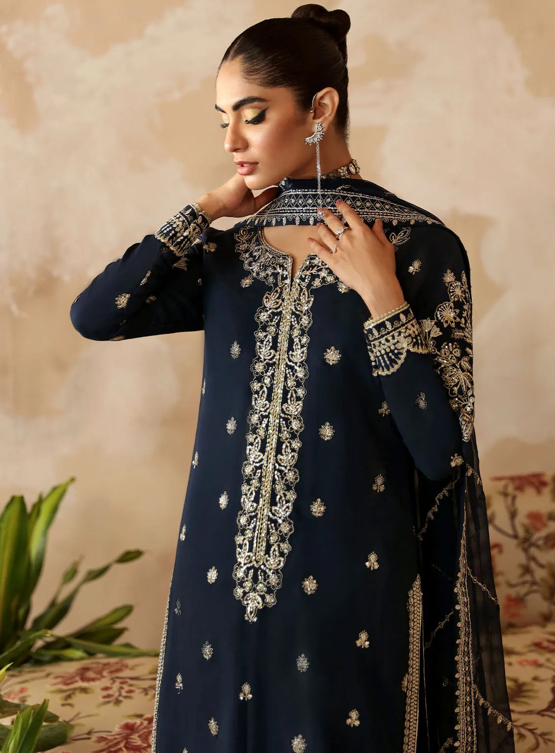 Shehrnaaz By Gulaal Embroidered Raw Silk 3 Piece Unstitched Suit GL24SR GL-SD-24-02 LEELAH Shehrnaaz By Gulaal Embroidered Raw Silk 3 Piece Unstitched Suit GL24SR GL-SD-24-02 LEELAH