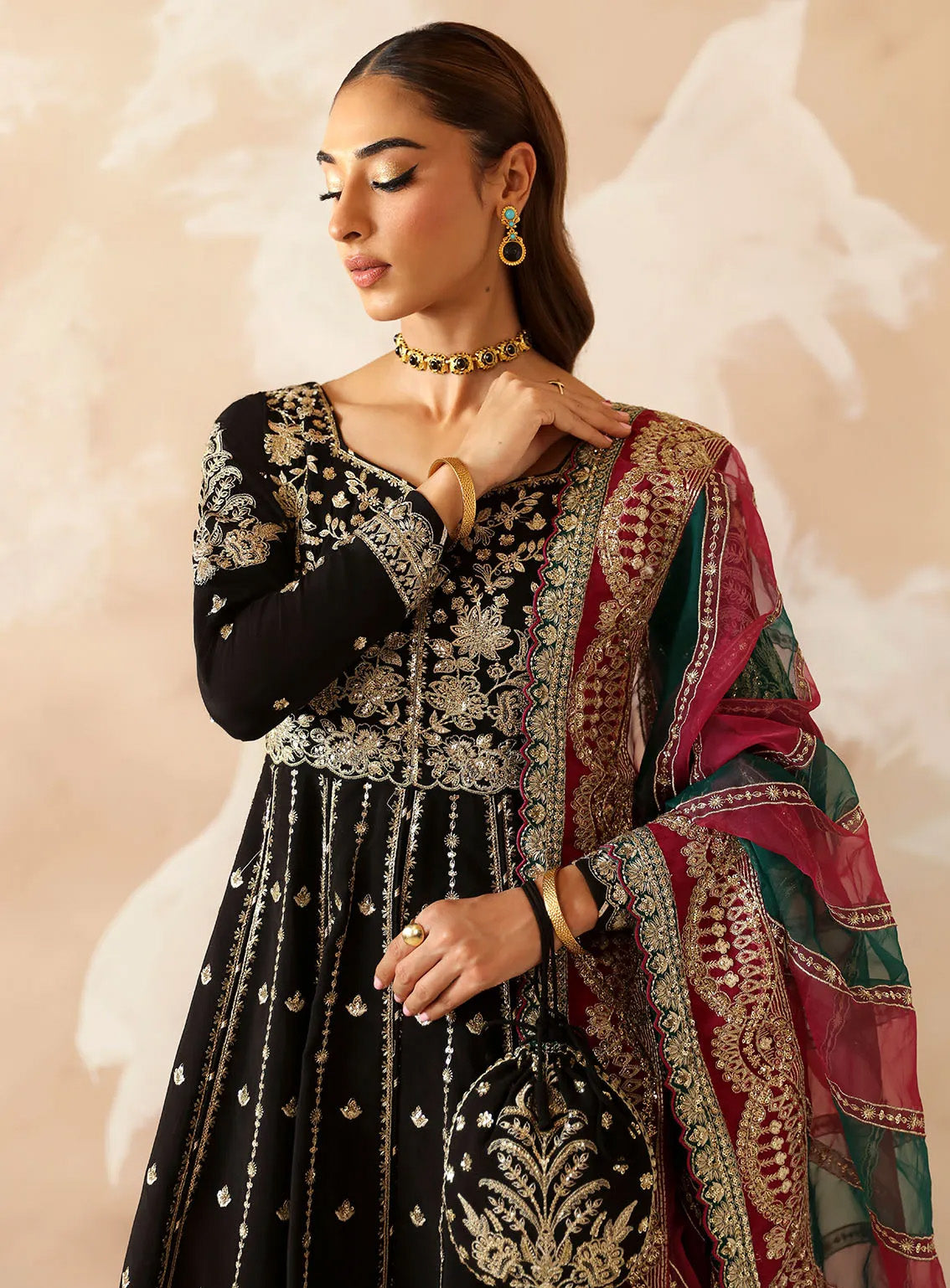 Shehrnaaz By Gulaal Embroidered Raw Silk 3 Piece Unstitched Suit GL24SR GL-SD-24-07 NAZMIL Shehrnaaz By Gulaal Embroidered Raw Silk 3 Piece Unstitched Suit GL24SR GL-SD-24-07 NAZMIL