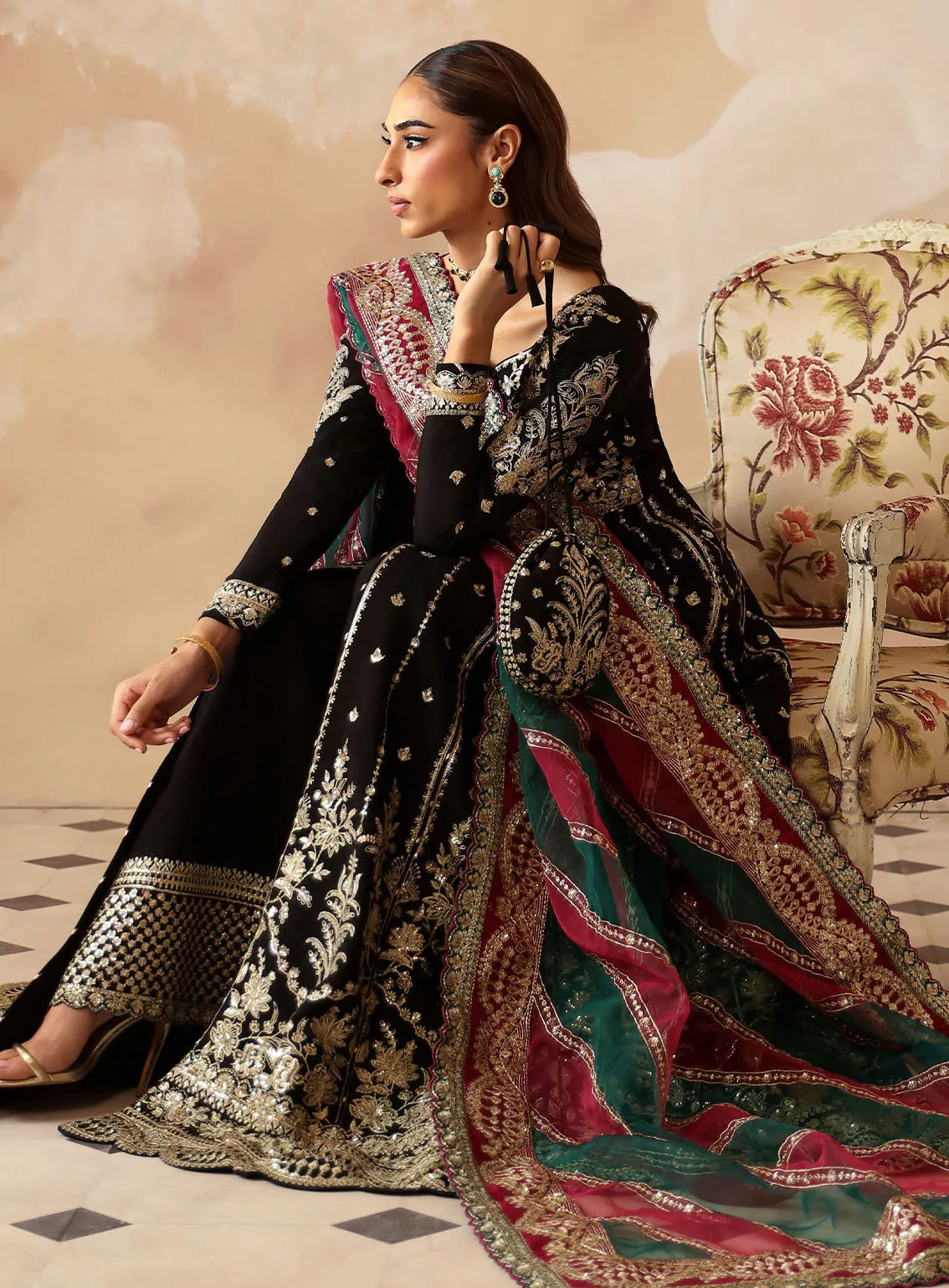 Shehrnaaz By Gulaal Embroidered Raw Silk 3 Piece Unstitched Suit GL24SR GL-SD-24-07 NAZMIL Shehrnaaz By Gulaal Embroidered Raw Silk 3 Piece Unstitched Suit GL24SR GL-SD-24-07 NAZMIL