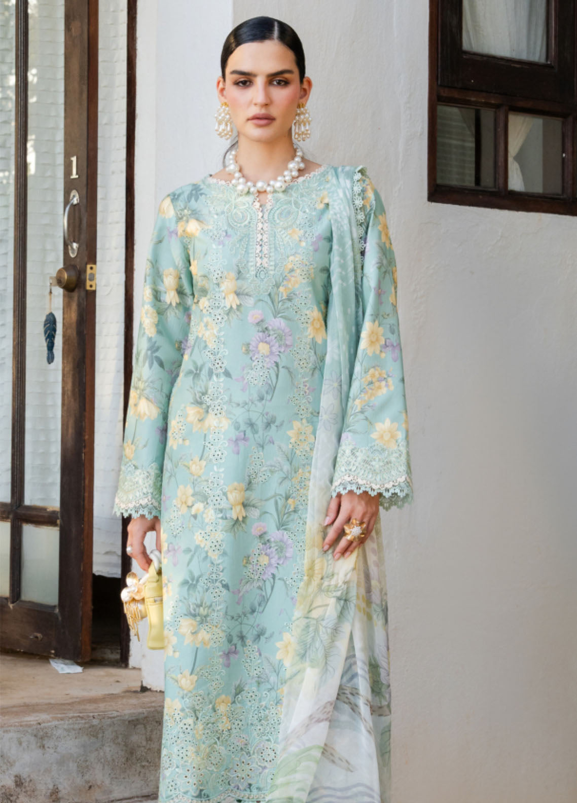 Shezlin By Aabyaan Chikankari Lawn 3 Piece Unstitched Suit ABY26SCE D-AZ-03 TIVARA Shezlin By Aabyaan Chikankari Lawn 3 Piece Unstitched Suit ABY26SCE D-AZ-03 TIVARA