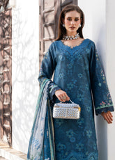 Shezlin By Aabyaan Chikankari Lawn 3 Piece Unstitched Suit ABY26SCE D-AZ-08 ZERIEL