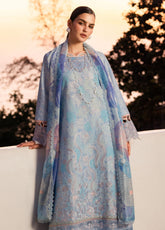 Shezlin By Aabyaan Chikankari Lawn 3 Piece Unstitched Suit ABY26SCE D-AZ-09 CALINA
