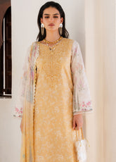 Shezlin By Aabyaan Chikankari Lawn 3 Piece Unstitched Suit ABY26SCE D-AZ-10 NURAYA