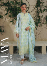 Shezlin By Aabyaan Embroidered Chikankari 3 Piece Unstitched Suit ABY24S D-AF-08 MAYA