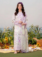 Shezlin By Aabyaan Embroidered Chikankari 3 Piece Unstitched Suit ABY25S D-AR-13 NERGIS