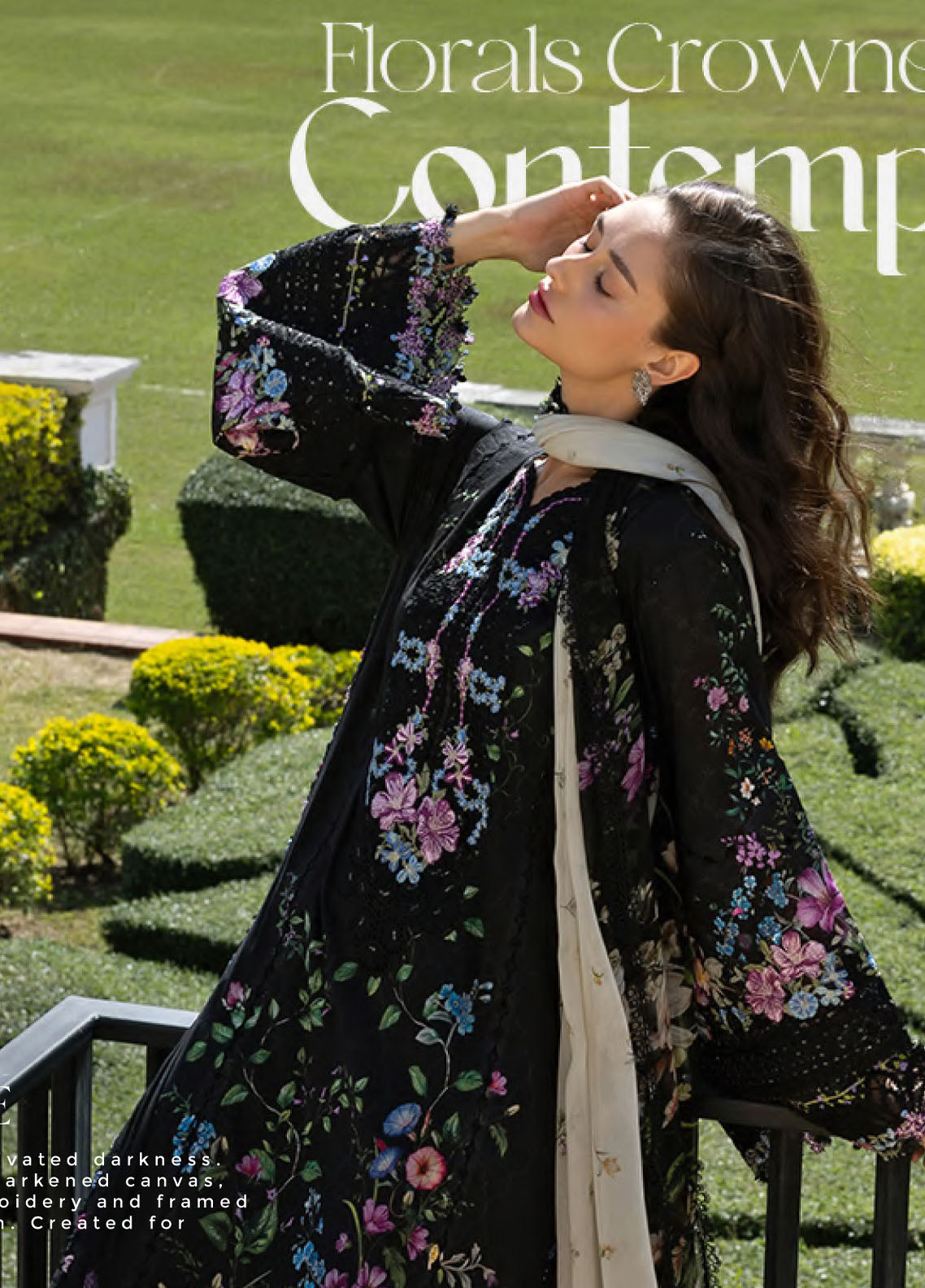 Signature By Elaf Embroidered Lawn 3 Piece Unstitched Suit EF26SEP D-ESA-1B BLACK THRONE Signature By Elaf Embroidered Lawn 3 Piece Unstitched Suit EF26SEP D-ESA-1B BLACK THRONE