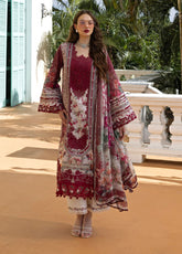 Signature By Elaf Embroidered Lawn 3 Piece Unstitched Suit EF26SEP D-ESA-2B RUBY LADY