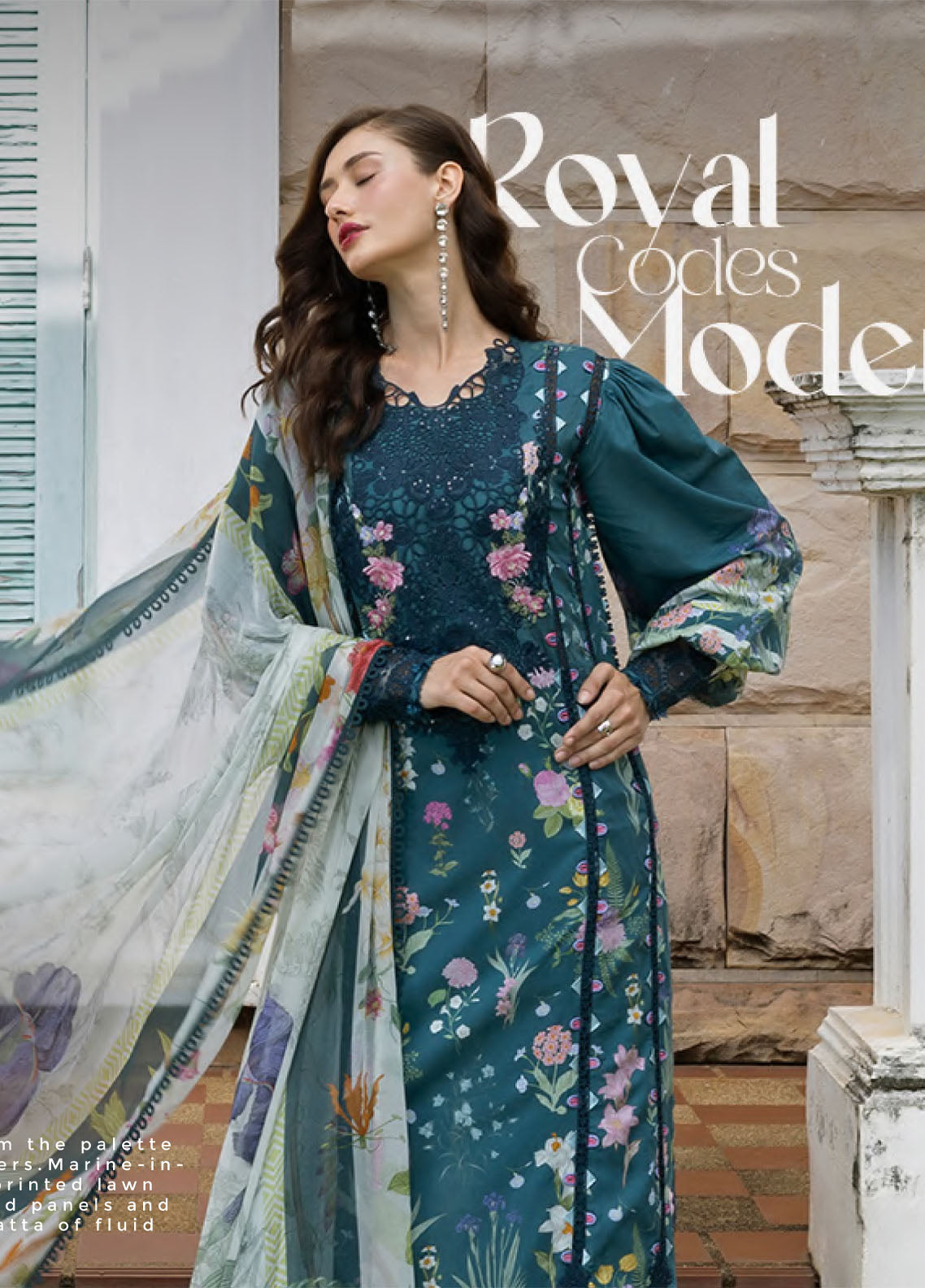 Signature By Elaf Embroidered Lawn 3 Piece Unstitched Suit EF26SEP D-ESA-5A OCEANA VEIL Signature By Elaf Embroidered Lawn 3 Piece Unstitched Suit EF26SEP D-ESA-5A OCEANA VEIL