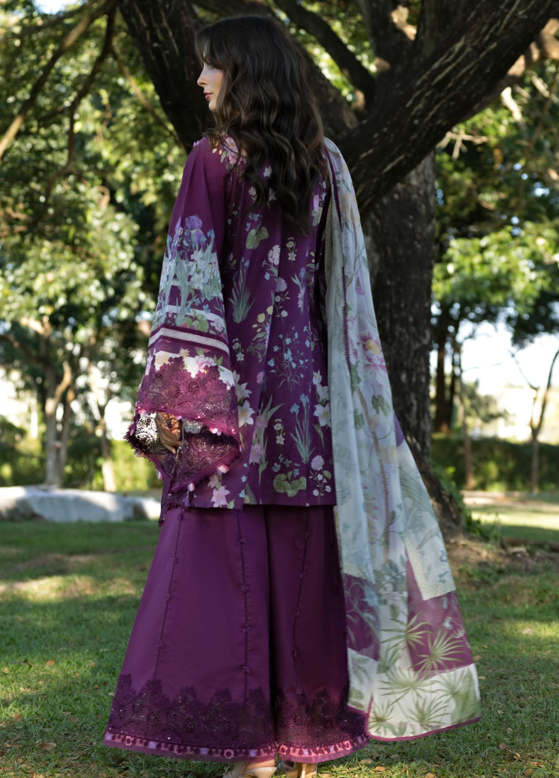 Signature By Elaf Embroidered Lawn 3 Piece Unstitched Suit EF26SEP D-ESA-5B DARLING PLUM Signature By Elaf Embroidered Lawn 3 Piece Unstitched Suit EF26SEP D-ESA-5B DARLING PLUM