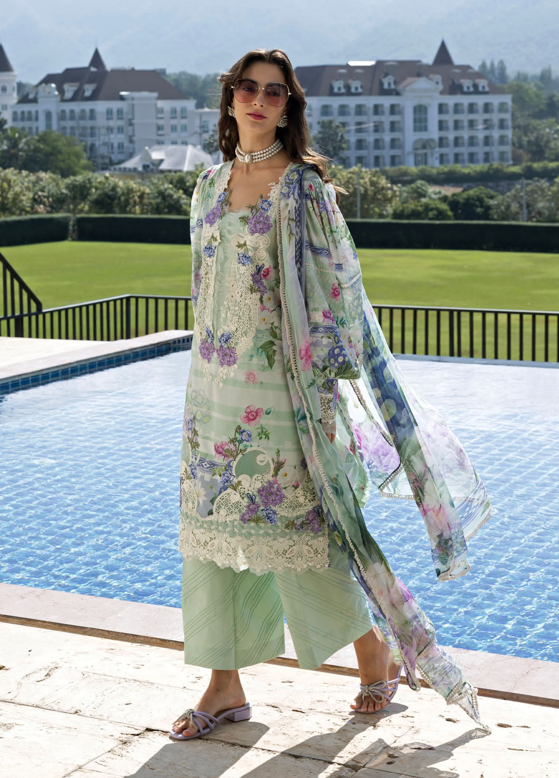 Signature By Elaf Embroidered Lawn 3 Piece Unstitched Suit EF26SEP D-ESA-6B EVELINE WHISPER Signature By Elaf Embroidered Lawn 3 Piece Unstitched Suit EF26SEP D-ESA-6B EVELINE WHISPER