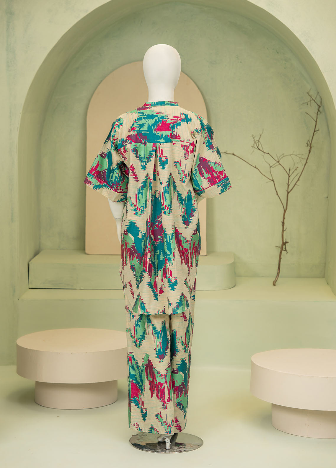 Signature By Riley Printed Viscose Jacquard 2 Piece Stitched Suit RLY25S D-IKAT Signature By Riley Printed Viscose Jacquard 2 Piece Stitched Suit RLY25S D-IKAT