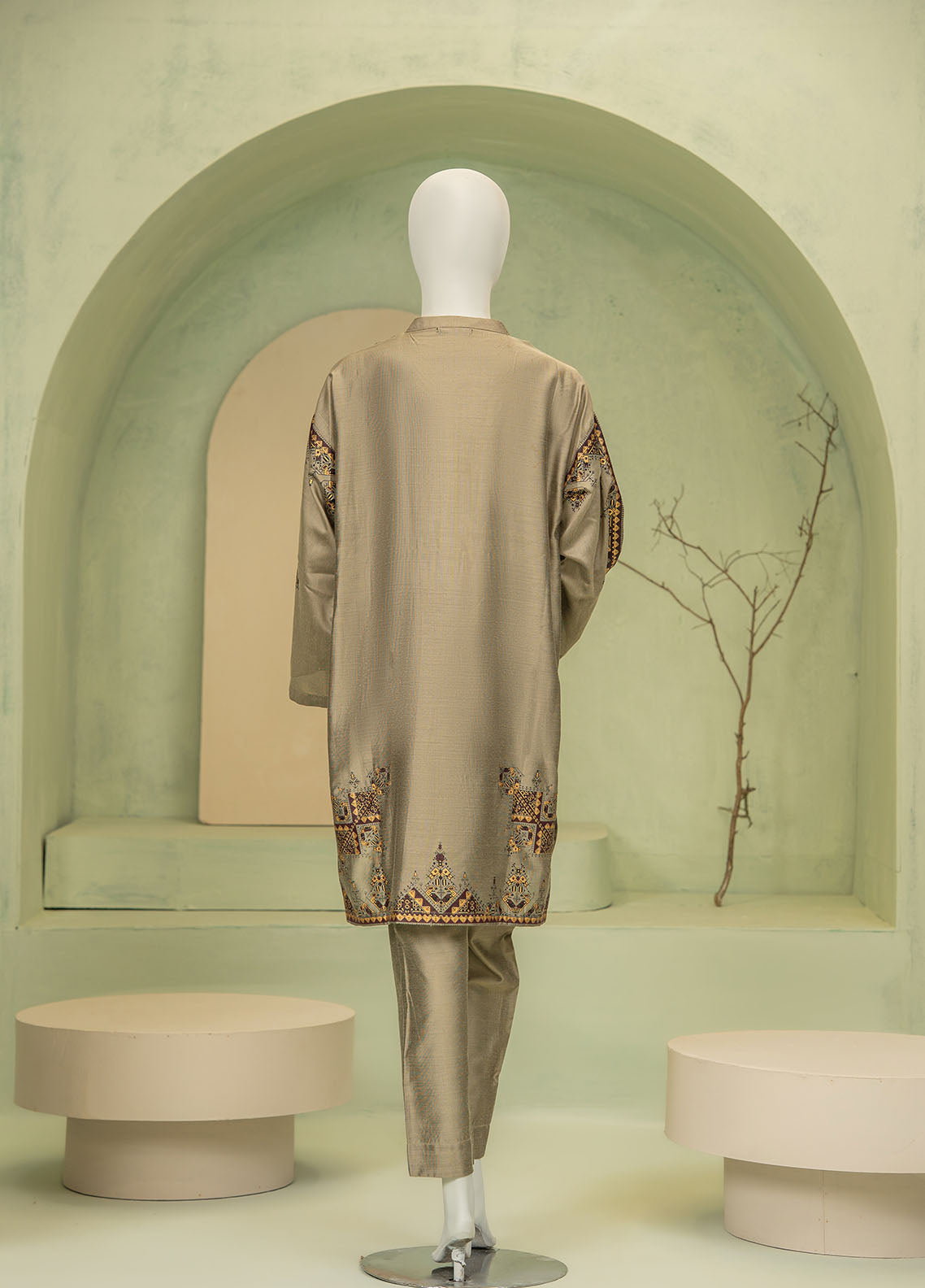 Signature By Riley Printed Viscose Silk 2 Piece Stitched Suit RLY25S D-SAND Signature By Riley Printed Viscose Silk 2 Piece Stitched Suit RLY25S D-SAND