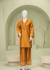Signature By Riley Printed Viscose Silk Jacquard 2 Piece Stitched Suit RLY25S D-GOLDEN GLOW