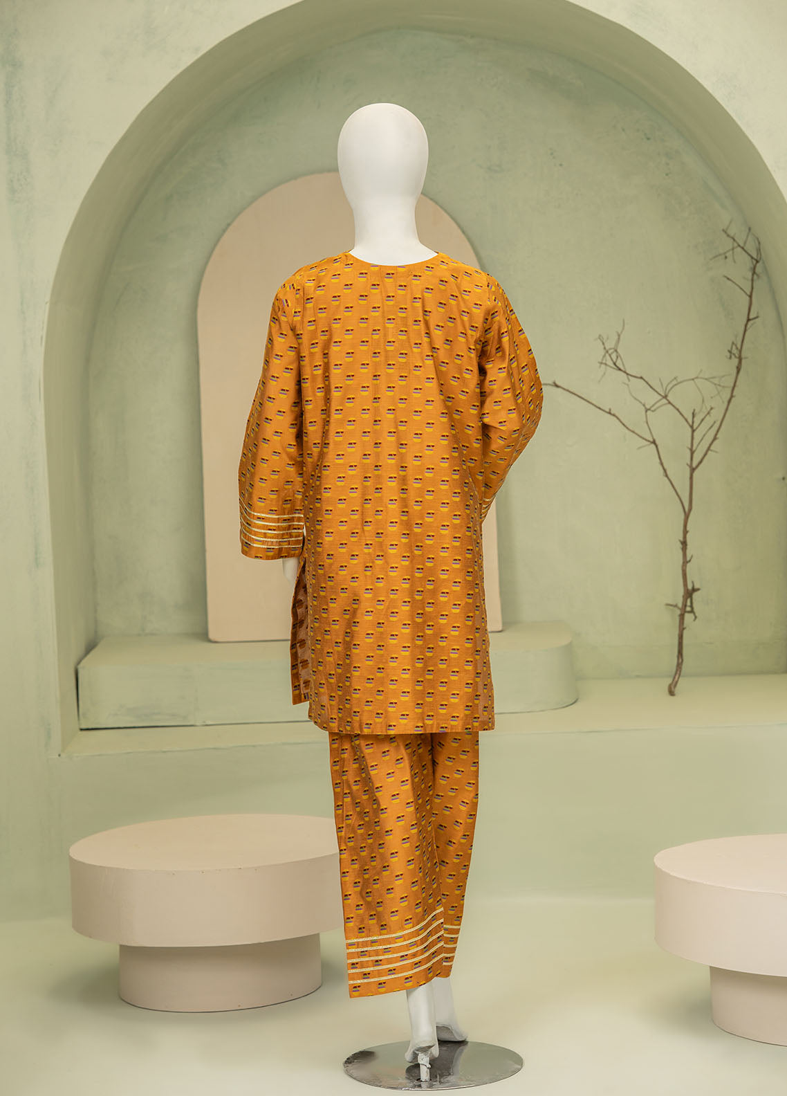 Signature By Riley Printed Viscose Silk Jacquard 2 Piece Stitched Suit RLY25S D-GOLDEN GLOW Signature By Riley Printed Viscose Silk Jacquard 2 Piece Stitched Suit RLY25S D-GOLDEN GLOW