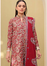 Signature By Zellbury Embroidered Lawn 3 Piece Unstitched Suit WUS25E30817