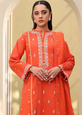 Signature By Zellbury Embroidered Lawn 3 Piece Unstitched Suit WUS25E30818