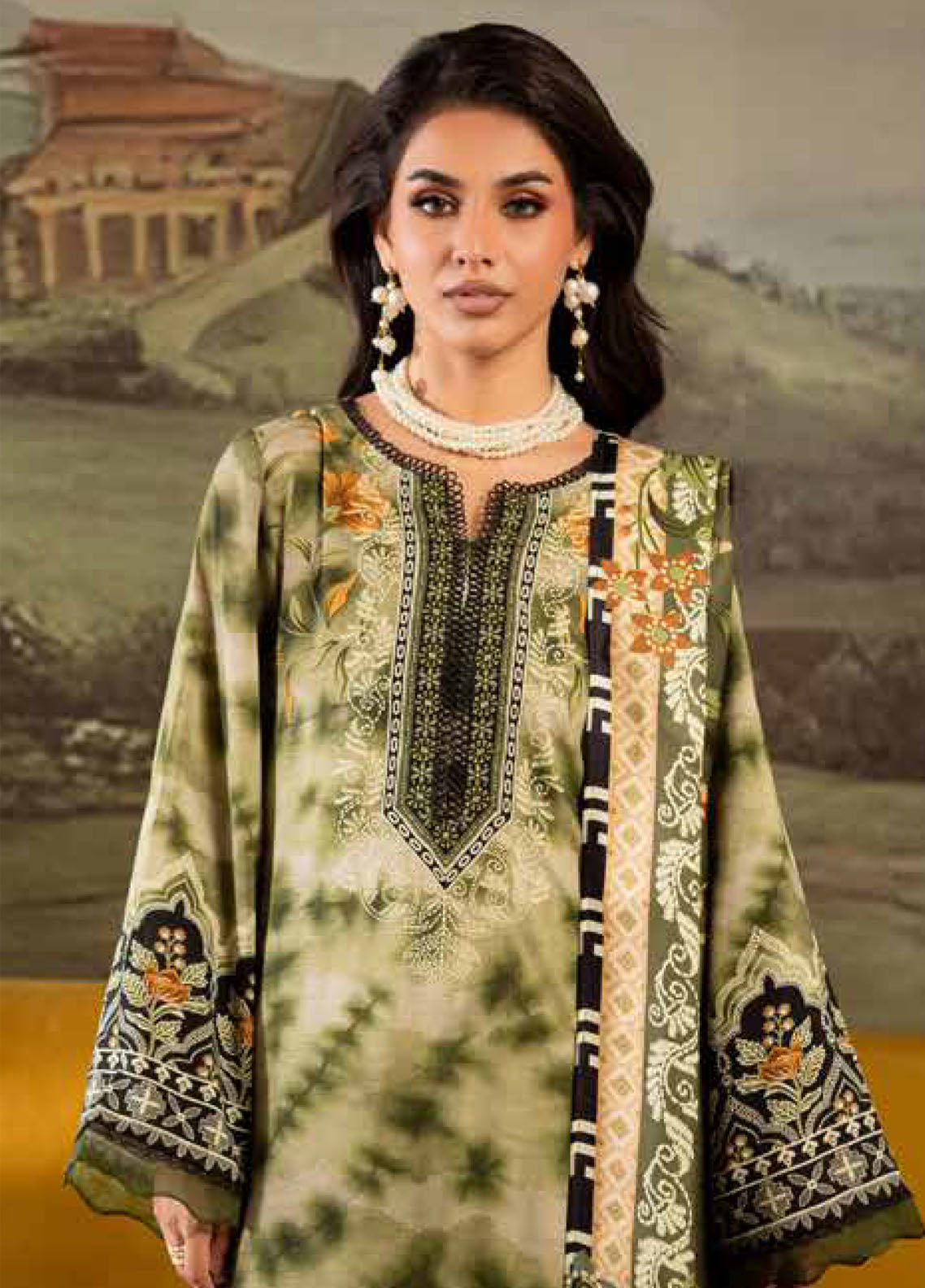 Signature Prints By Nureh Printed Doriya Linen 3 Piece Unstitched Suit NU25SPWS D-SP-172 Signature Prints By Nureh Printed Doriya Linen 3 Piece Unstitched Suit NU25SPWS D-SP-172