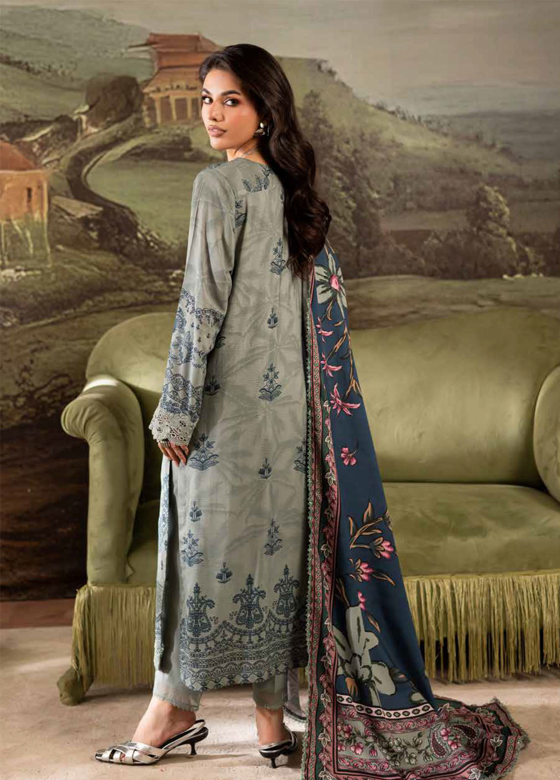 Signature Prints By Nureh Printed Doriya Linen 3 Piece Unstitched Suit NU25SPWS D-SP-174 Signature Prints By Nureh Printed Doriya Linen 3 Piece Unstitched Suit NU25SPWS D-SP-174