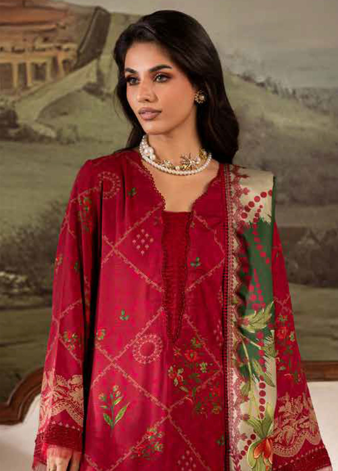 Signature Prints By Nureh Printed Doriya Linen 3 Piece Unstitched Suit NU25SPWS D-SP-175 Signature Prints By Nureh Printed Doriya Linen 3 Piece Unstitched Suit NU25SPWS D-SP-175
