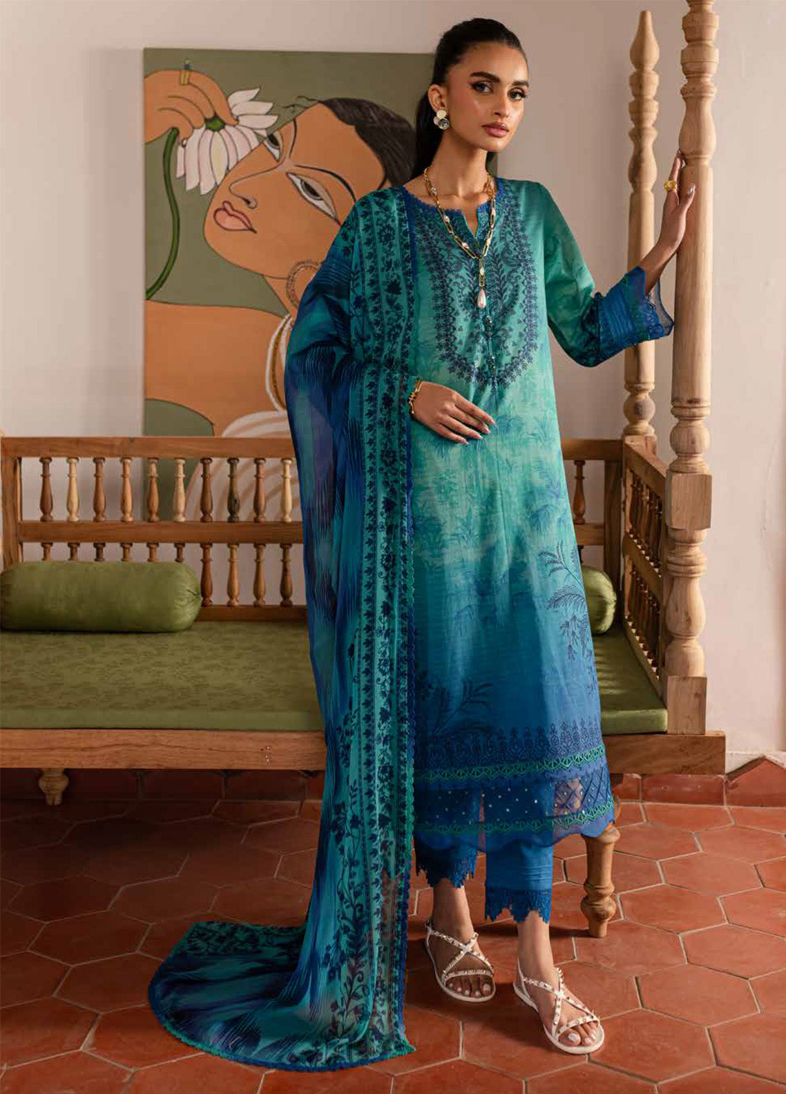 Signature Prints By Nureh Printed Lawn 3 Piece Unstitched Suit NU24SPPL SP-138 Signature Prints By Nureh Printed Lawn 3 Piece Unstitched Suit NU24SPPL SP-138