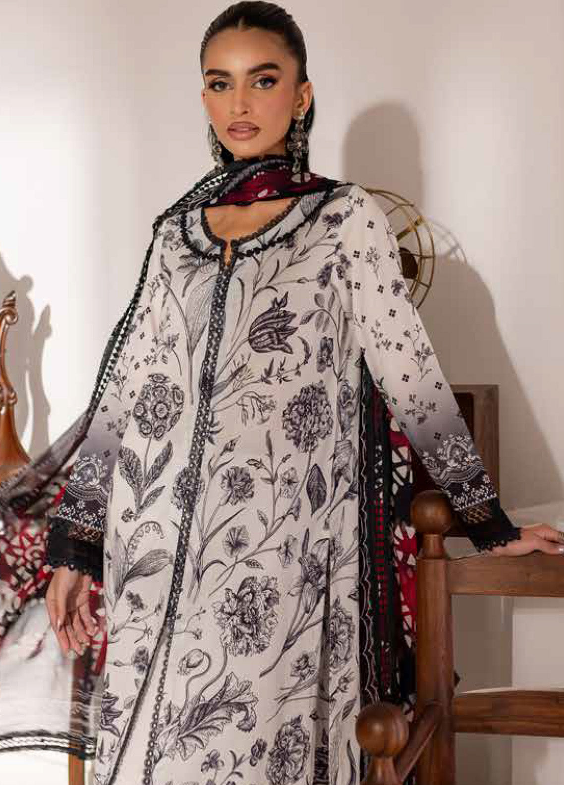 Signature Prints By Nureh Printed Lawn 3 Piece Unstitched Suit NU25SPPL SP-144 Signature Prints By Nureh Printed Lawn 3 Piece Unstitched Suit NU25SPPL SP-144