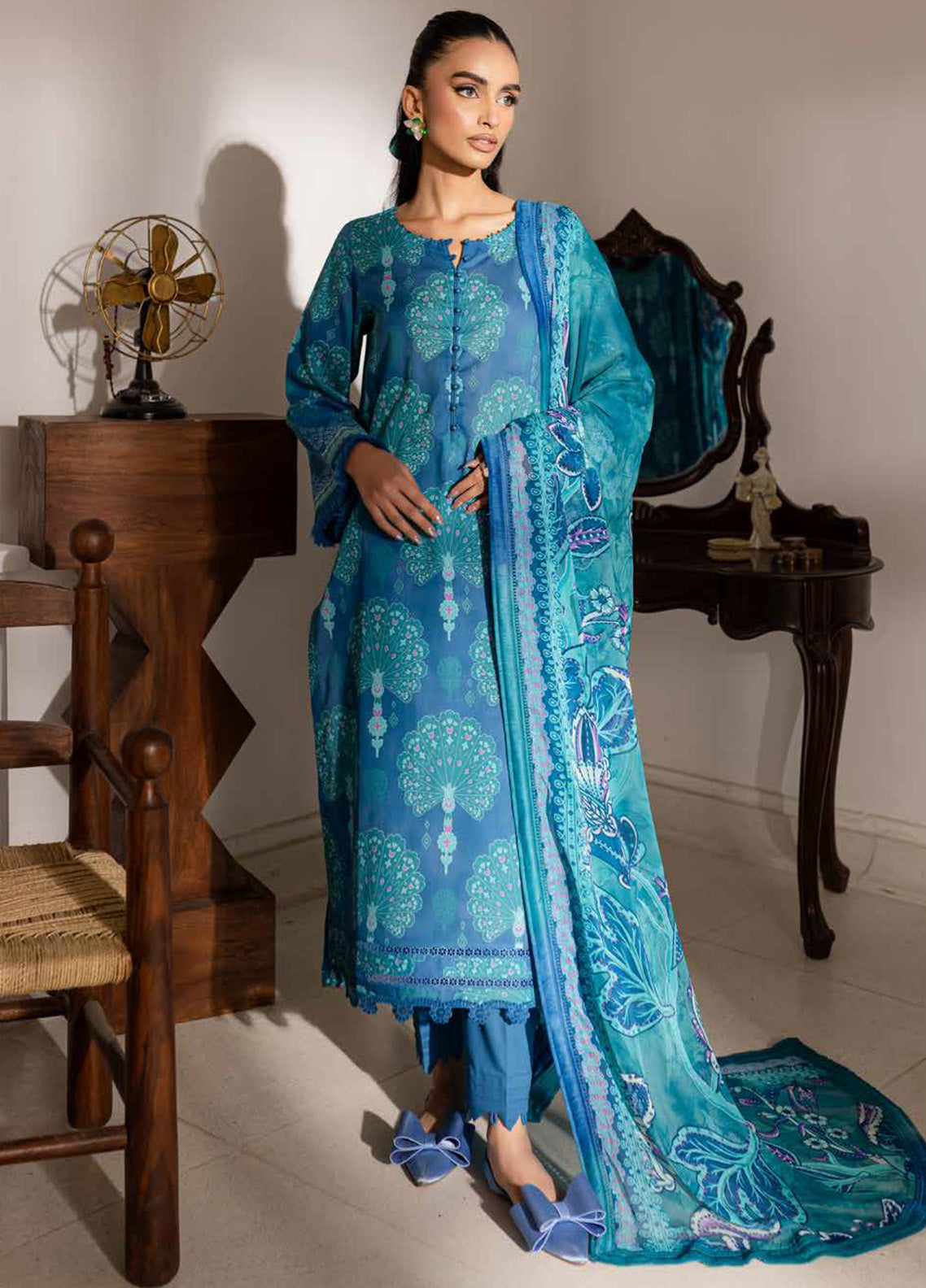 Signature Prints By Nureh Printed Lawn 3 Piece Unstitched Suit NU25SPPL SP-145 Signature Prints By Nureh Printed Lawn 3 Piece Unstitched Suit NU25SPPL SP-145