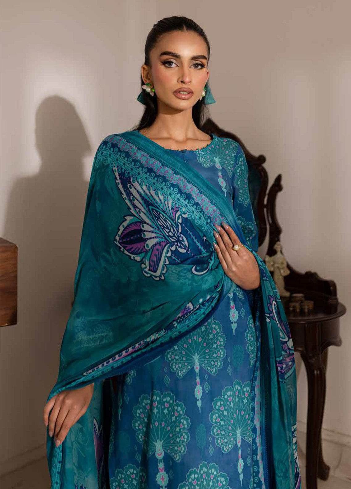 Signature Prints By Nureh Printed Lawn 3 Piece Unstitched Suit NU25SPPL SP-145 Signature Prints By Nureh Printed Lawn 3 Piece Unstitched Suit NU25SPPL SP-145