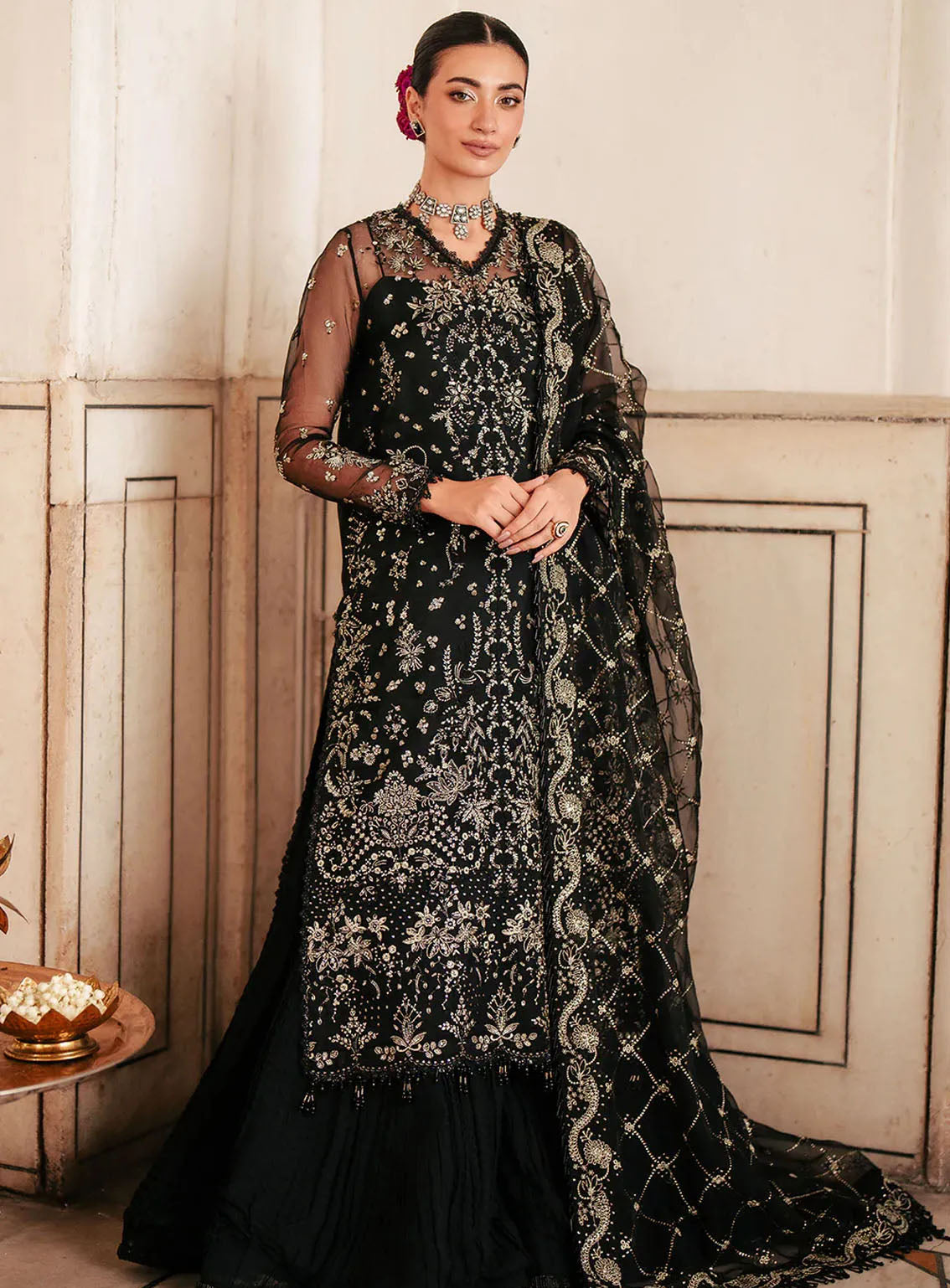 Silsila by Saad Shaikh Embroidered Organza 4 Piece Unstitched Suit SSK24SL AMAYA Silsila by Saad Shaikh Embroidered Organza 4 Piece Unstitched Suit SSK24SL AMAYA