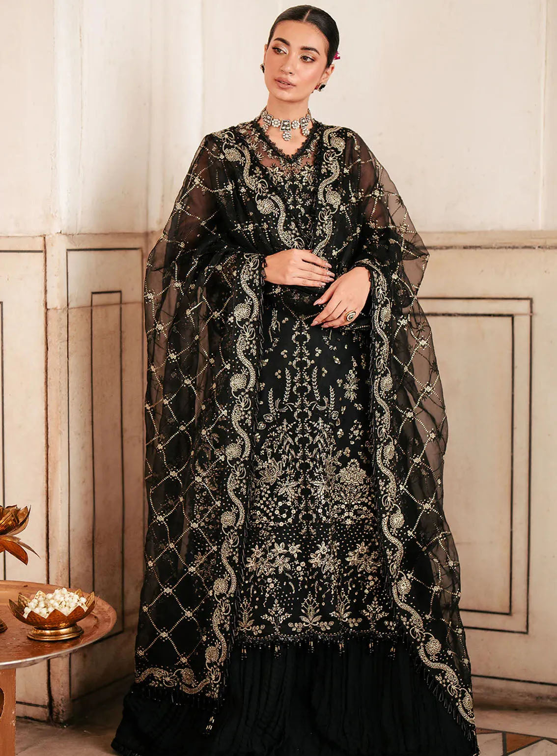 Silsila by Saad Shaikh Embroidered Organza 4 Piece Unstitched Suit SSK24SL AMAYA Silsila by Saad Shaikh Embroidered Organza 4 Piece Unstitched Suit SSK24SL AMAYA
