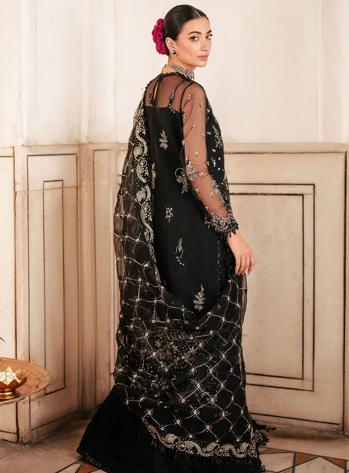 Silsila by Saad Shaikh Embroidered Organza 4 Piece Unstitched Suit SSK24SL AMAYA Silsila by Saad Shaikh Embroidered Organza 4 Piece Unstitched Suit SSK24SL AMAYA