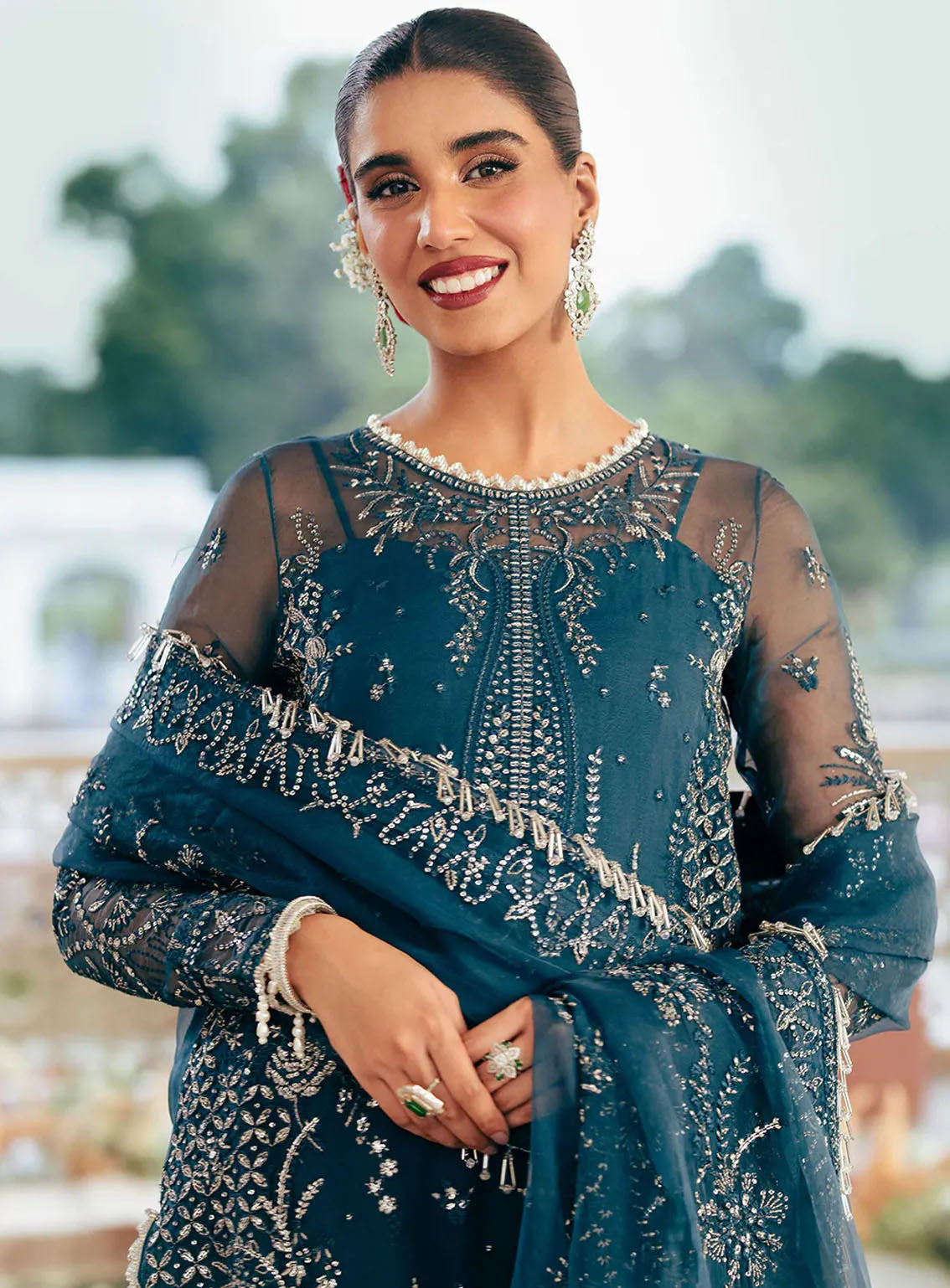 Silsila by Saad Shaikh Embroidered Organza 4 Piece Unstitched Suit SSK24SL EVARA Silsila by Saad Shaikh Embroidered Organza 4 Piece Unstitched Suit SSK24SL EVARA
