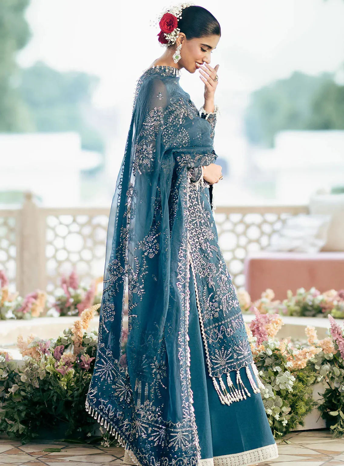 Silsila by Saad Shaikh Embroidered Organza 4 Piece Unstitched Suit SSK24SL EVARA Silsila by Saad Shaikh Embroidered Organza 4 Piece Unstitched Suit SSK24SL EVARA