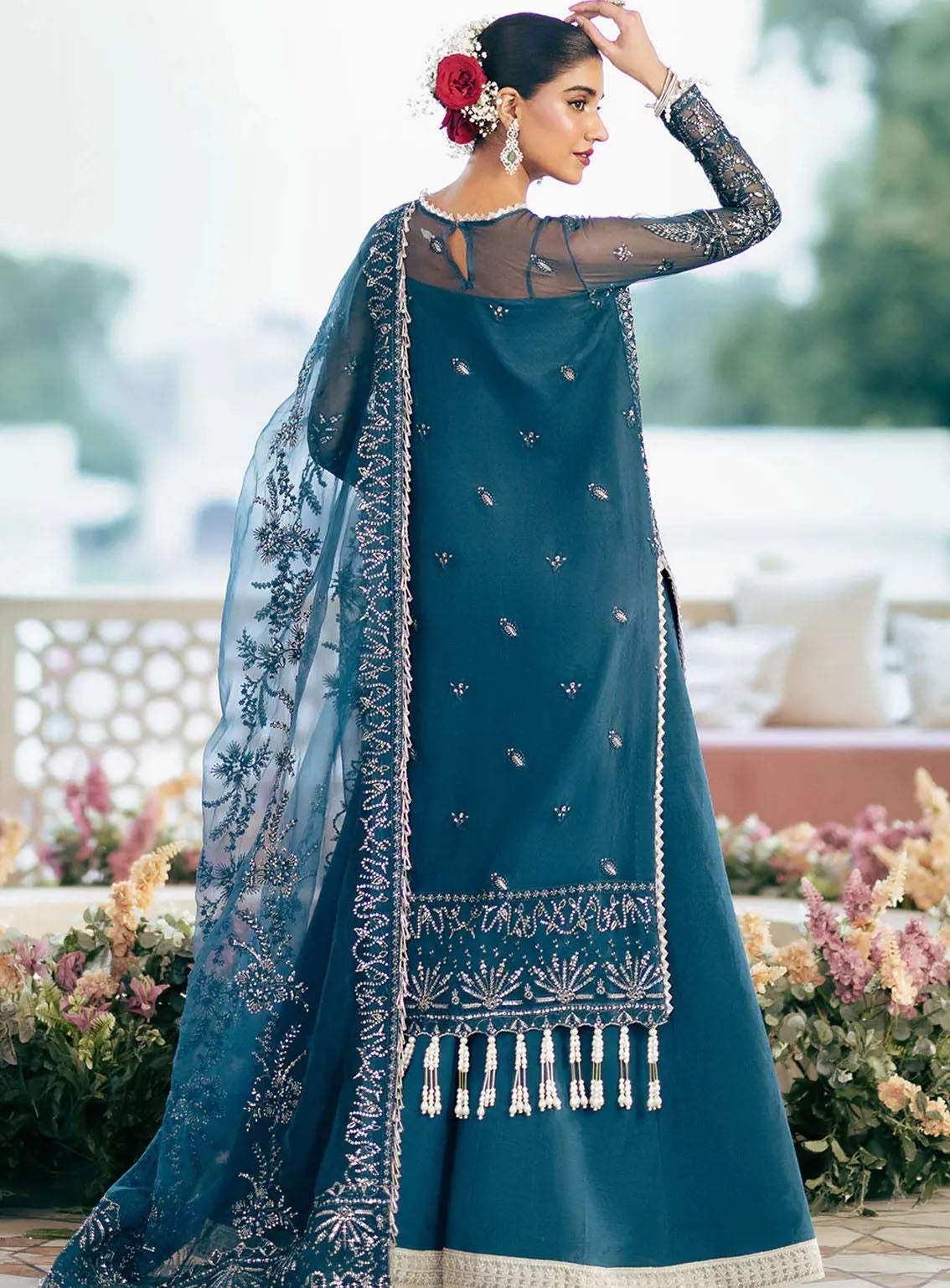 Silsila by Saad Shaikh Embroidered Organza 4 Piece Unstitched Suit SSK24SL EVARA Silsila by Saad Shaikh Embroidered Organza 4 Piece Unstitched Suit SSK24SL EVARA