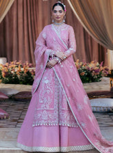 Silsila by Saad Shaikh Embroidered Organza 4 Piece Unstitched Suit SSK24SL LEYA