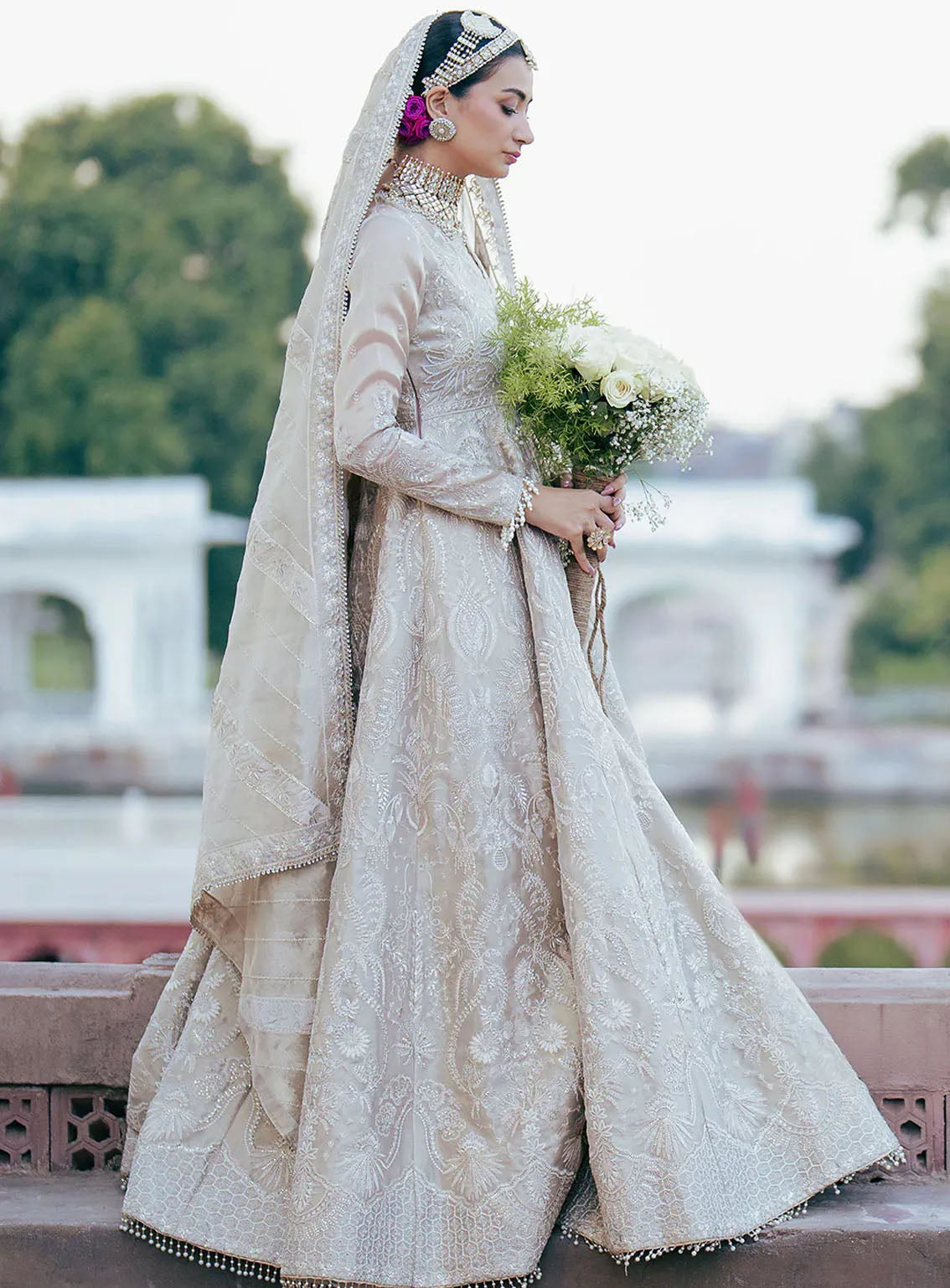 Silsila by Saad Shaikh Massouri Organza 4 Piece Unstitched Suit SSK24SL MIRA Silsila by Saad Shaikh Massouri Organza 4 Piece Unstitched Suit SSK24SL MIRA