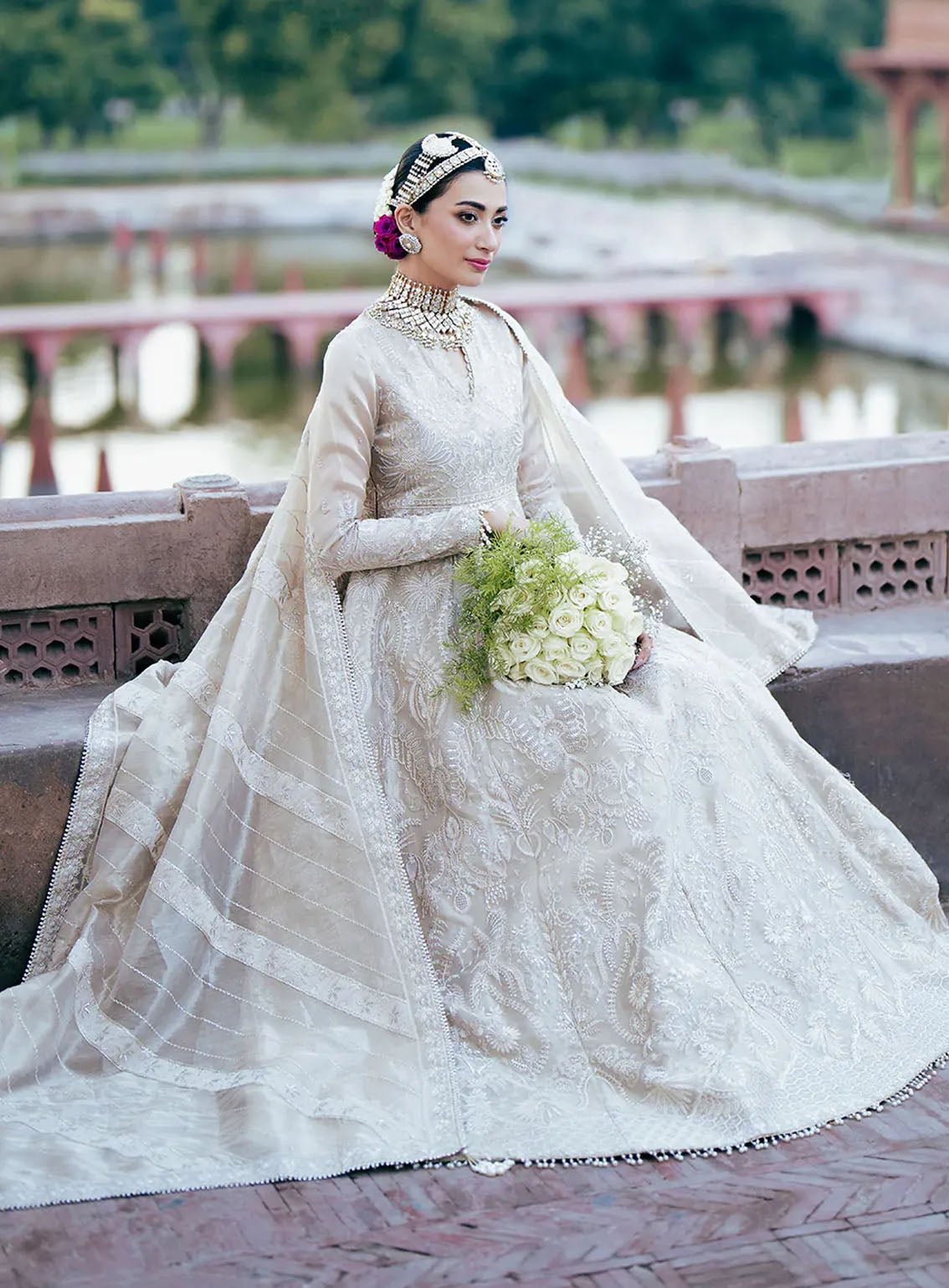 Silsila by Saad Shaikh Massouri Organza 4 Piece Unstitched Suit SSK24SL MIRA Silsila by Saad Shaikh Massouri Organza 4 Piece Unstitched Suit SSK24SL MIRA