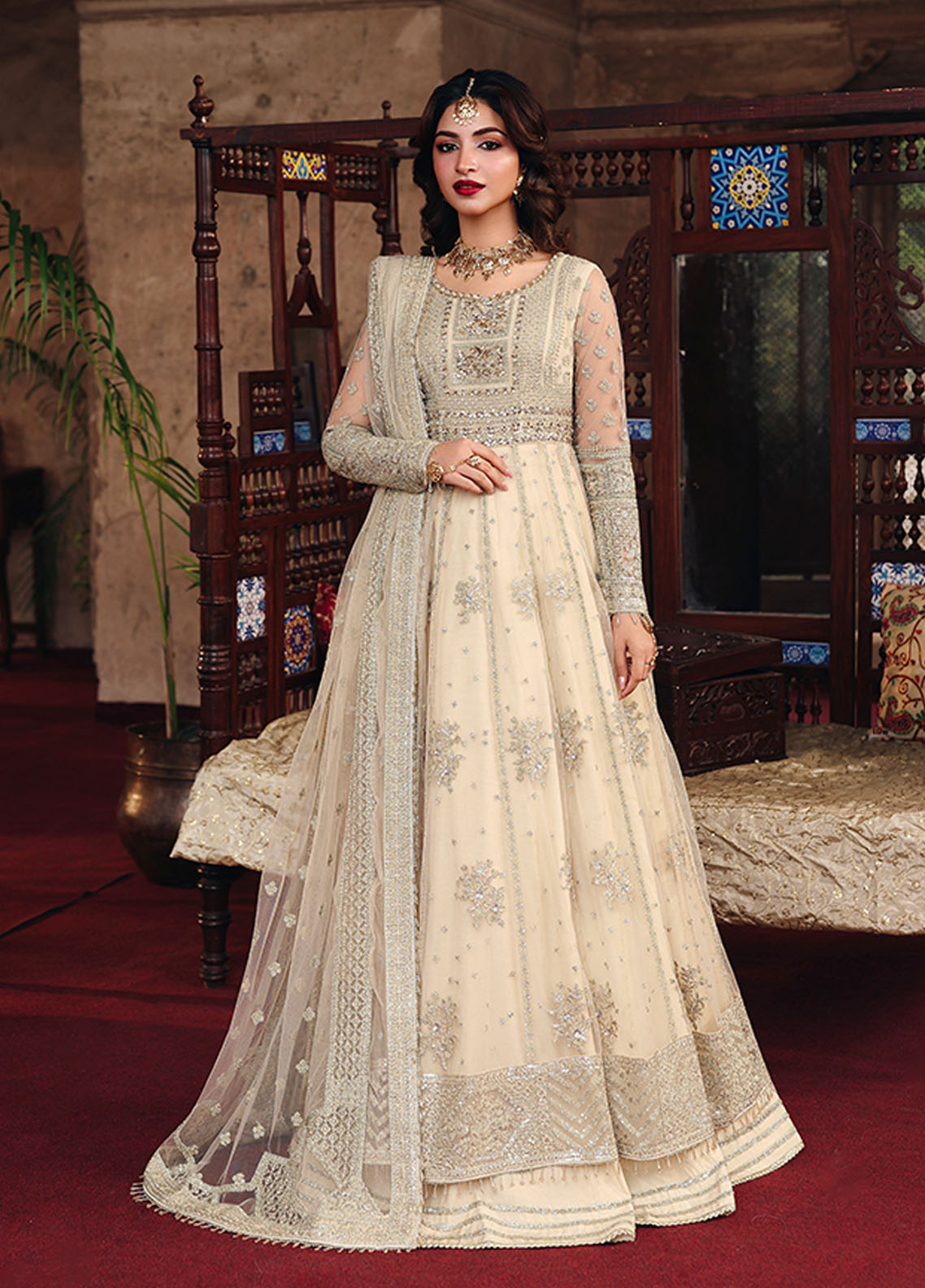 Silsila By Saad Shaikh X Meeral Embroidered Net 3 Piece Unstitched Suit SSK25SF D-NOORI Silsila By Saad Shaikh X Meeral Embroidered Net 3 Piece Unstitched Suit SSK25SF D-NOORI