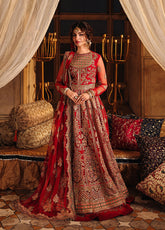 Silsila By Saad Shaikh X Meeral Embroidered Net 3 Piece Unstitched Suit SSK25SF D-SHEHNOOR