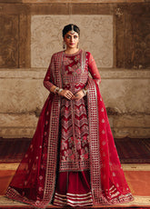 Silsila By Saad Shaikh X Meeral Embroidered Organza 3 Piece Unstitched Suit SSK25SF D-DURE