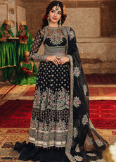 Silsila By Saad Shaikh X Meeral Embroidered Organza 3 Piece Unstitched Suit SSK25SF D-MEHARBANO