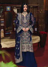 Silsila By Saad Shaikh X Meeral Embroidered Organza 3 Piece Unstitched Suit SSK25SF D-NAFEESA