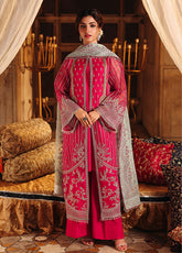 Silsila By Saad Shaikh X Meeral Embroidered Organza 3 Piece Unstitched Suit SSK25SF D-SHAFAQ