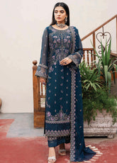 Sitarah By Imrozia Embroidered Chiffon 3 Piece Unstitched Suit IM24LC I-212 CHAMAK
