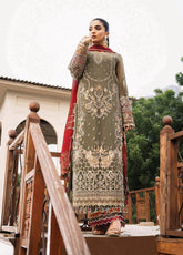 Sitarah By Imrozia Embroidered Chiffon 3 Piece Unstitched Suit IM24LC I-214 CHAANDNI