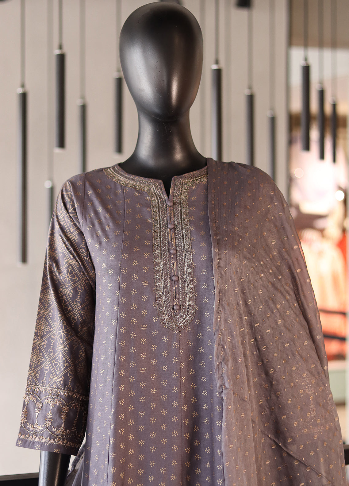 SNSC Embroidered Cotton 3 Piece Stitched Suit - SNSC23FE FRK105 SNSC Embroidered Cotton 3 Piece Stitched Suit - SNSC23FE FRK105