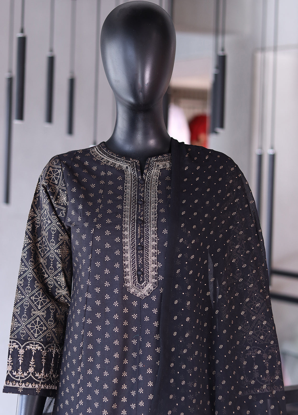 SNSC Embroidered Cotton 3 Piece Stitched Suit - SNSC23FE FRK105 SNSC Embroidered Cotton 3 Piece Stitched Suit - SNSC23FE FRK105