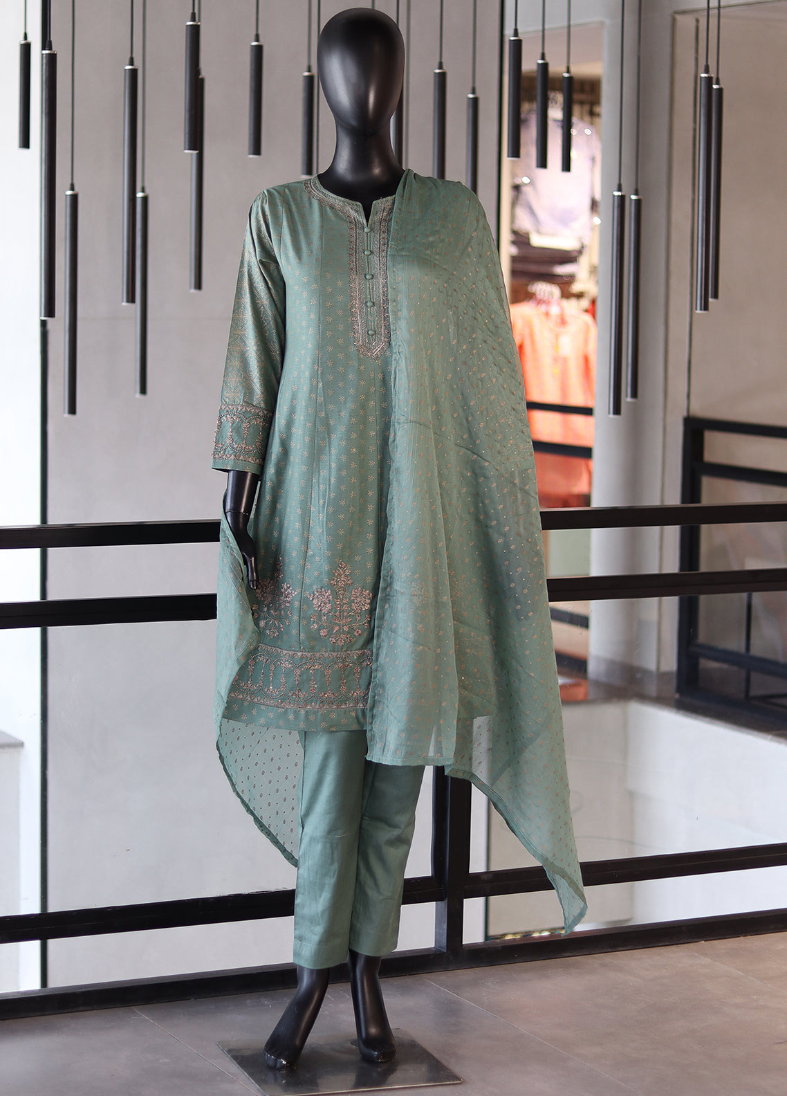 SNSC Embroidered Cotton 3 Piece Stitched Suit - SNSC24FE FRK105 SNSC Embroidered Cotton 3 Piece Stitched Suit - SNSC24FE FRK105