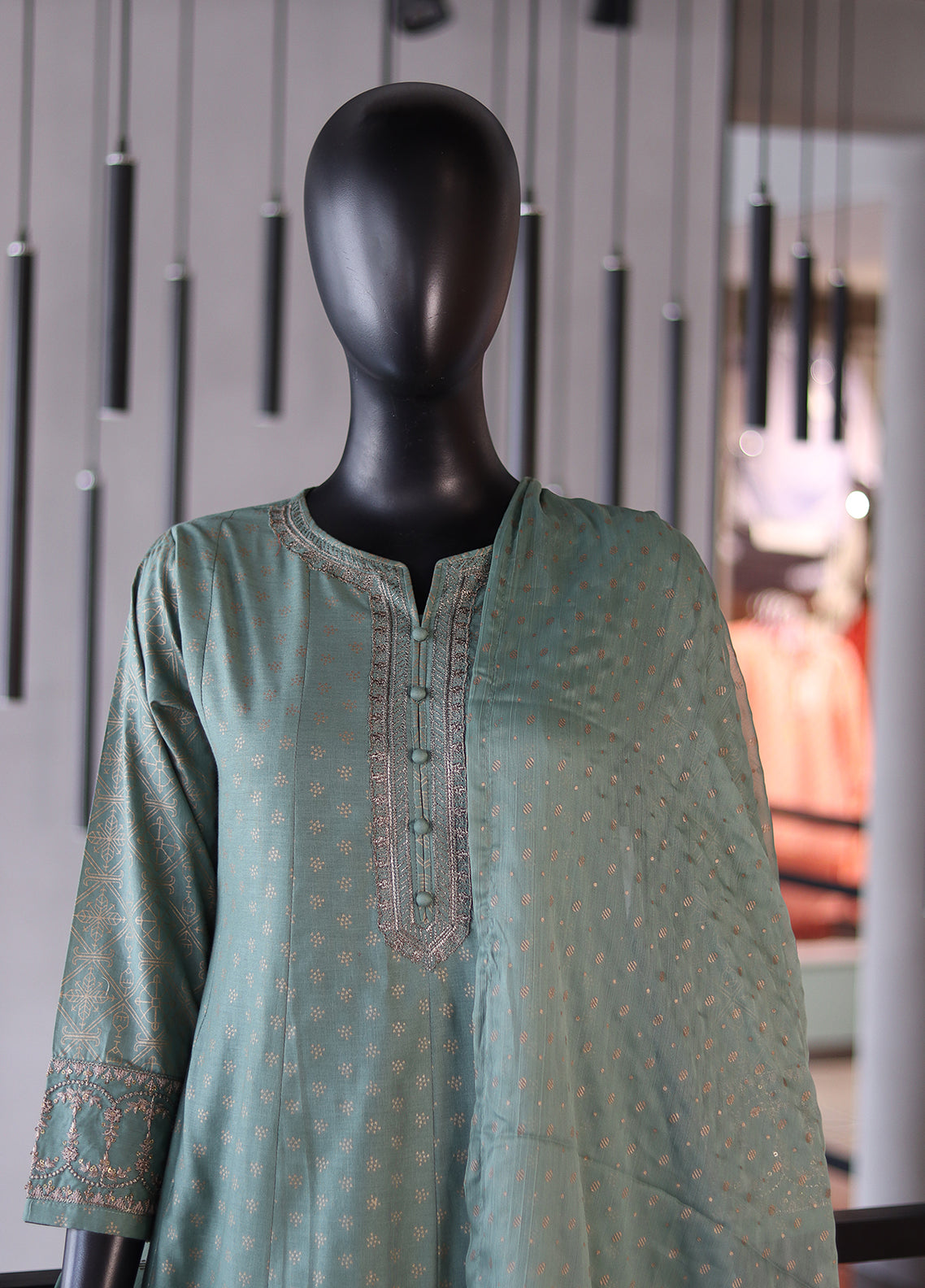 SNSC Embroidered Cotton 3 Piece Stitched Suit - SNSC24FE FRK105 SNSC Embroidered Cotton 3 Piece Stitched Suit - SNSC24FE FRK105