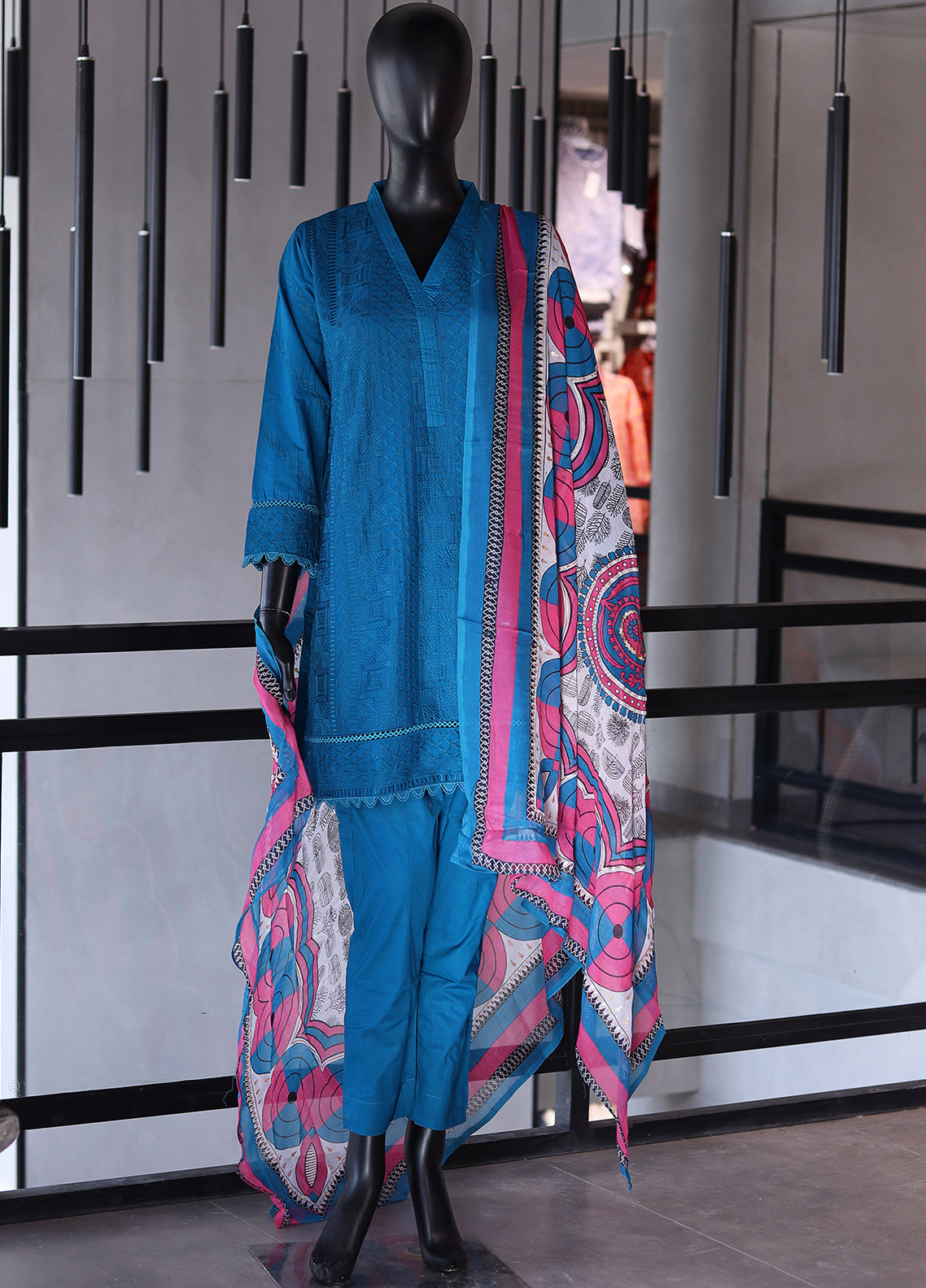 SNSC Embroidered Cotton 3 Piece Stitched Suit - SNSC24FE SOL299 SNSC Embroidered Cotton 3 Piece Stitched Suit - SNSC24FE SOL299
